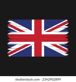 UK Flag Brush Vector Illustration