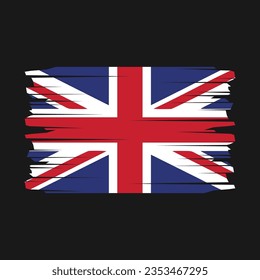 UK Flag Brush Vector Illustration