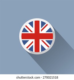 UK Flag Button Icon 