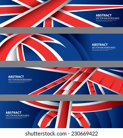 UK Flag Color Background Collection, British Style, United Kingdom Template (Vector Art)  