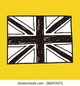 UK flag doodle