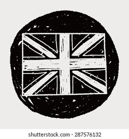 UK flag doodle