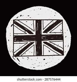 UK flag doodle