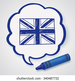UK flag doodle