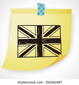 UK flag doodle
