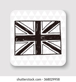 UK flag doodle