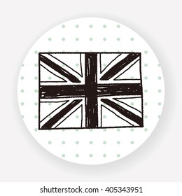 UK flag doodle