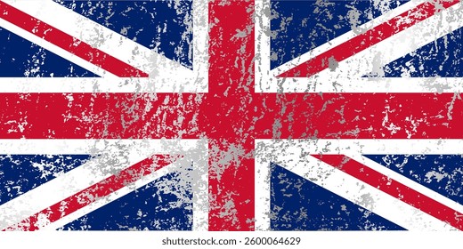 UK flag with grunge effect.