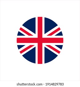 UK flag icon flat design