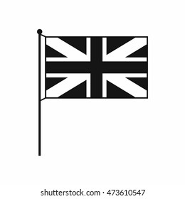 UK flag icon in simple style isolated on white background. State symbol