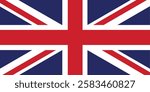 UK flag official isolated on transparent PNG background. Perfect for designs, high-quality vector image.