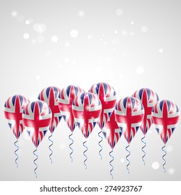UK flag on balloon.