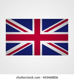 UK flag on a gray background. Vector illustration
