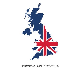 Map Uk Filled Union Jack Flag Stock Vector (Royalty Free) 50844667 ...