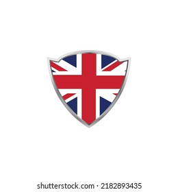 U.K. flag shield design vector