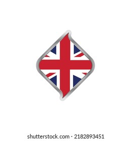 U.K. flag sticker isolated design