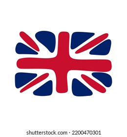 UK flag, Union Jack abstract illustration. 