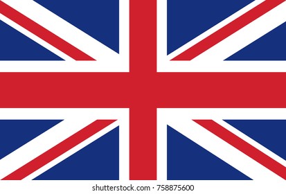 UK flag. Vector illustration.