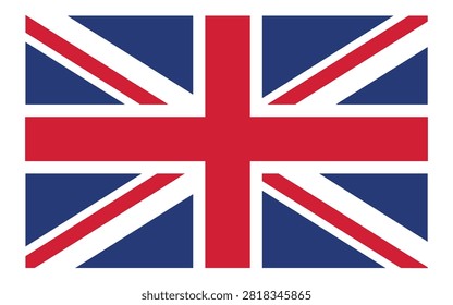  UK flag vector illustration on white