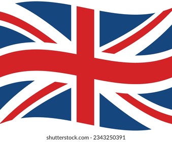 UK flag wave. United Kingdom flag. Flag of UK