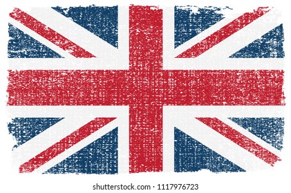 UK flag.Grunge British flag.