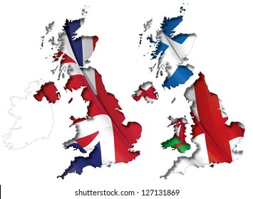 View United Kingdom Map Flags Pics