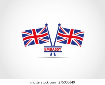 UK Flags Embassy Emblem