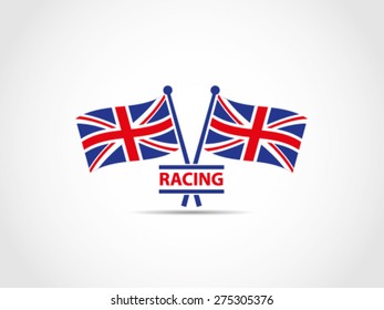 UK Flags Racing Emblem