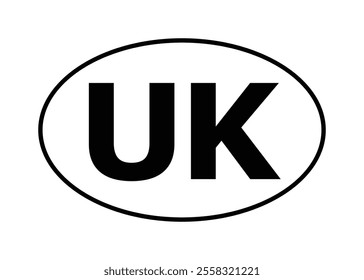 UK GB Oval Circle Sticker Decal 