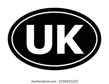 UK GB Oval Circle Sticker Decal 