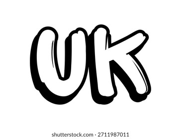 UK graffiti word Vector fuente
Palabra de fuente del Vector en un fondo blanco
