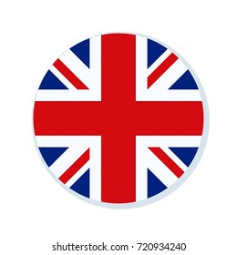 UK of Great Britain button label illustration