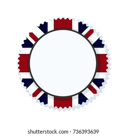 UK of Great Britain button label illustration