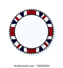 UK of Great Britain button label illustration