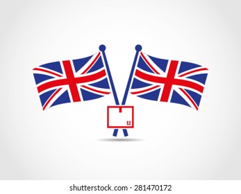 UK Great Britain Emblem Delivery Box Service
