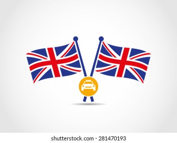 UK Great Britain Emblem Taxi Public Transportation