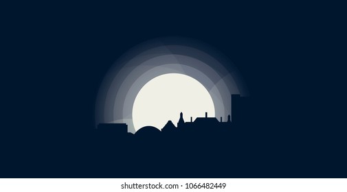 UK Great Britain England Sheffield city skyline landscape silhouette vector logo icon. Cool urban horizon illustration concept