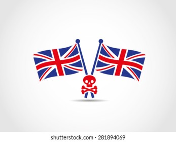 UK Great Britain Skull Dead Danger Fatality
