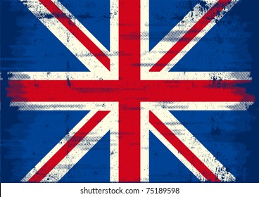 UK grunge Flag. A UK flag with a texture for you.