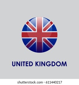 Uk Icon Flag Logo Vector Template Stock Vector (Royalty Free) 611440217 ...