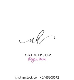 UK Initial beauty monogram logo vector