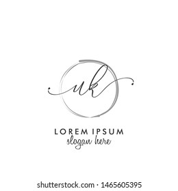 UK Initial beauty monogram logo vector