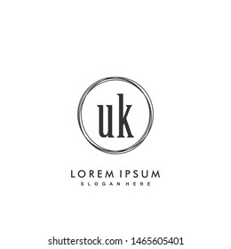 UK Initial beauty monogram logo vector