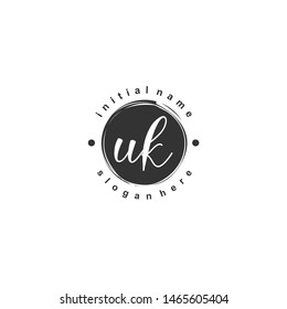 UK Initial beauty monogram logo vector