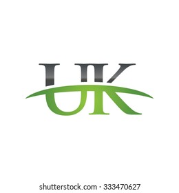 UK initial company green swoosh logo