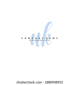 UK Initial handwriting and signature logo design with circle. Beautiful design handwritten logo for fashion, team, wedding, luxury logo.