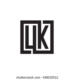 UK initial letters looping linked square monogram logo