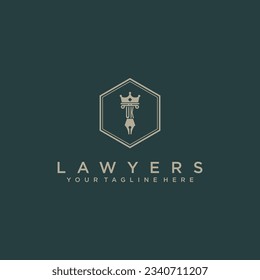 UK initials design modern legal attorney law firm lawyer advocate consultancy business logo vector
