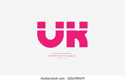 UK initials monogram letter text alphabet logo design