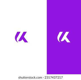 UK, KU letter modern branding logo